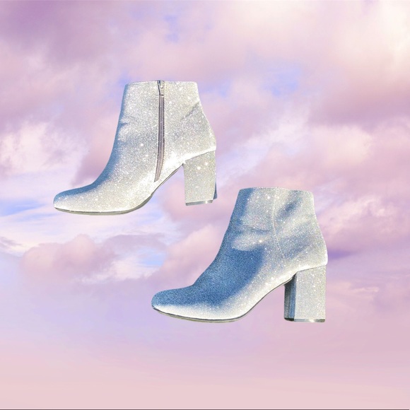 Urban Outfitters Shoes - Sparkly Silver Boots